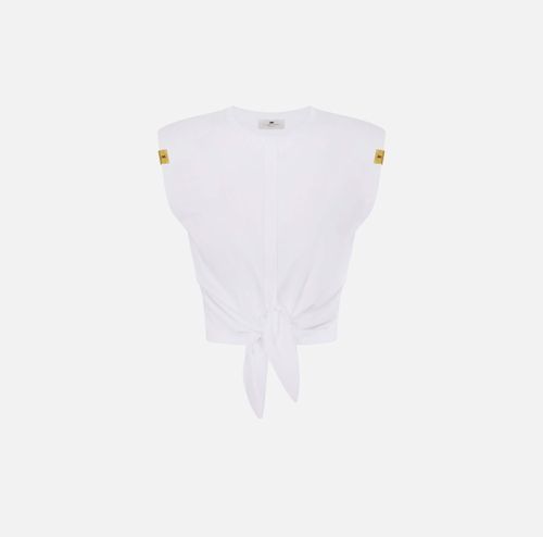 Jersey T-shirt with knot