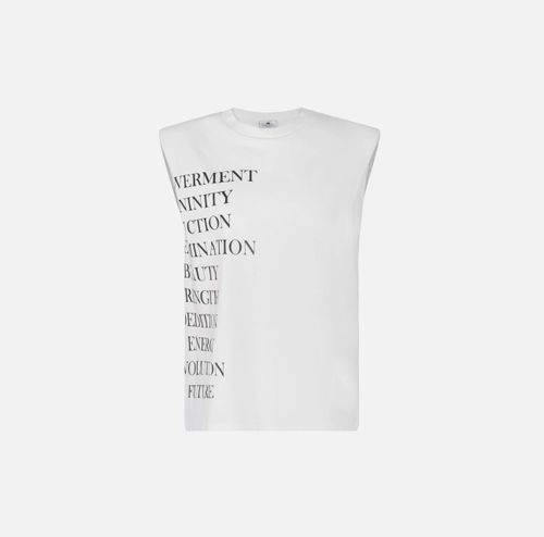 Jersey T-shirt with lettering print