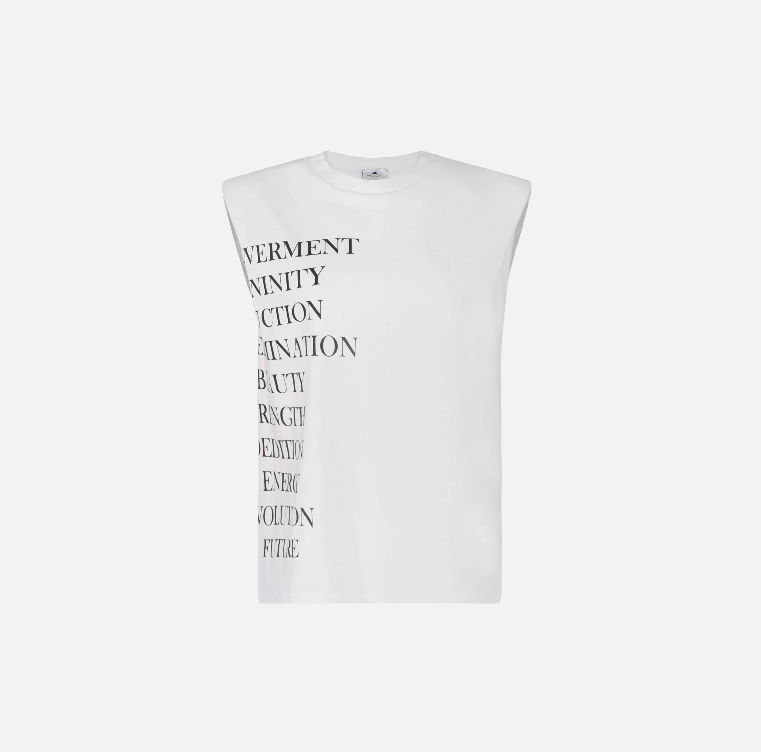 Jersey T-shirt with lettering print