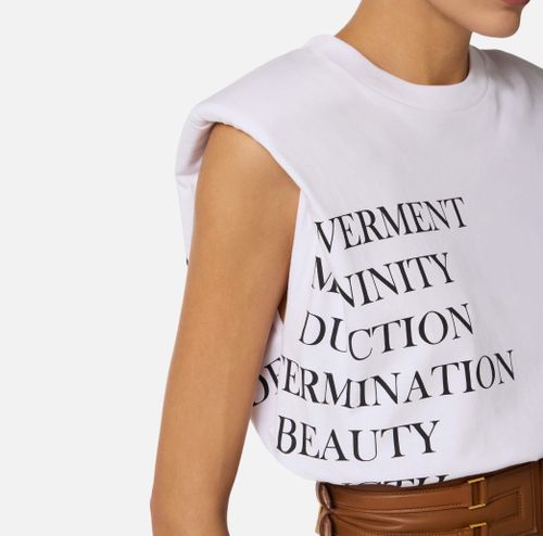 Jersey T-shirt with lettering print