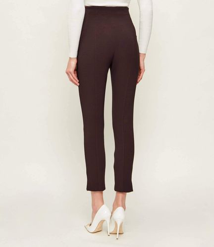 Trousers in double layer stretch crêpe fabric with logo details