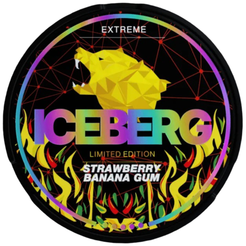 אייסברג תות בננה  •ICEBERG STRAWBERRY BANANA GUM EXTREME 50mg