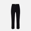 Trousers in double layer stretch crêpe fabric with logo charm