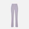 Trousers in double layer stretch crêpe fabric with embroidered logo