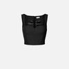 Top in double layer stretch crêpe fabric