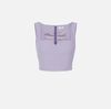 Top in double layer stretch crêpe fabric