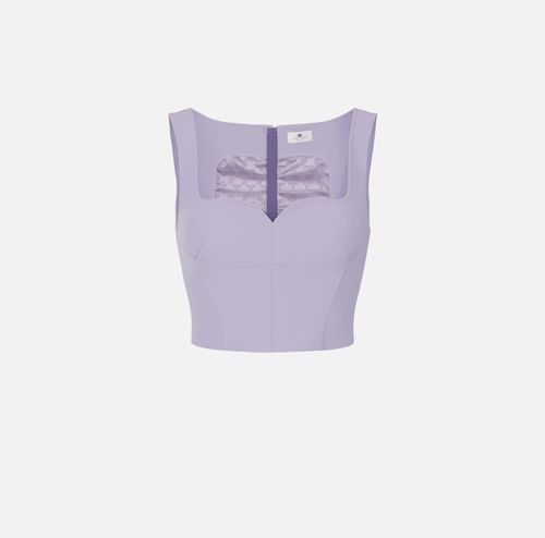 Top in double layer stretch crêpe fabric