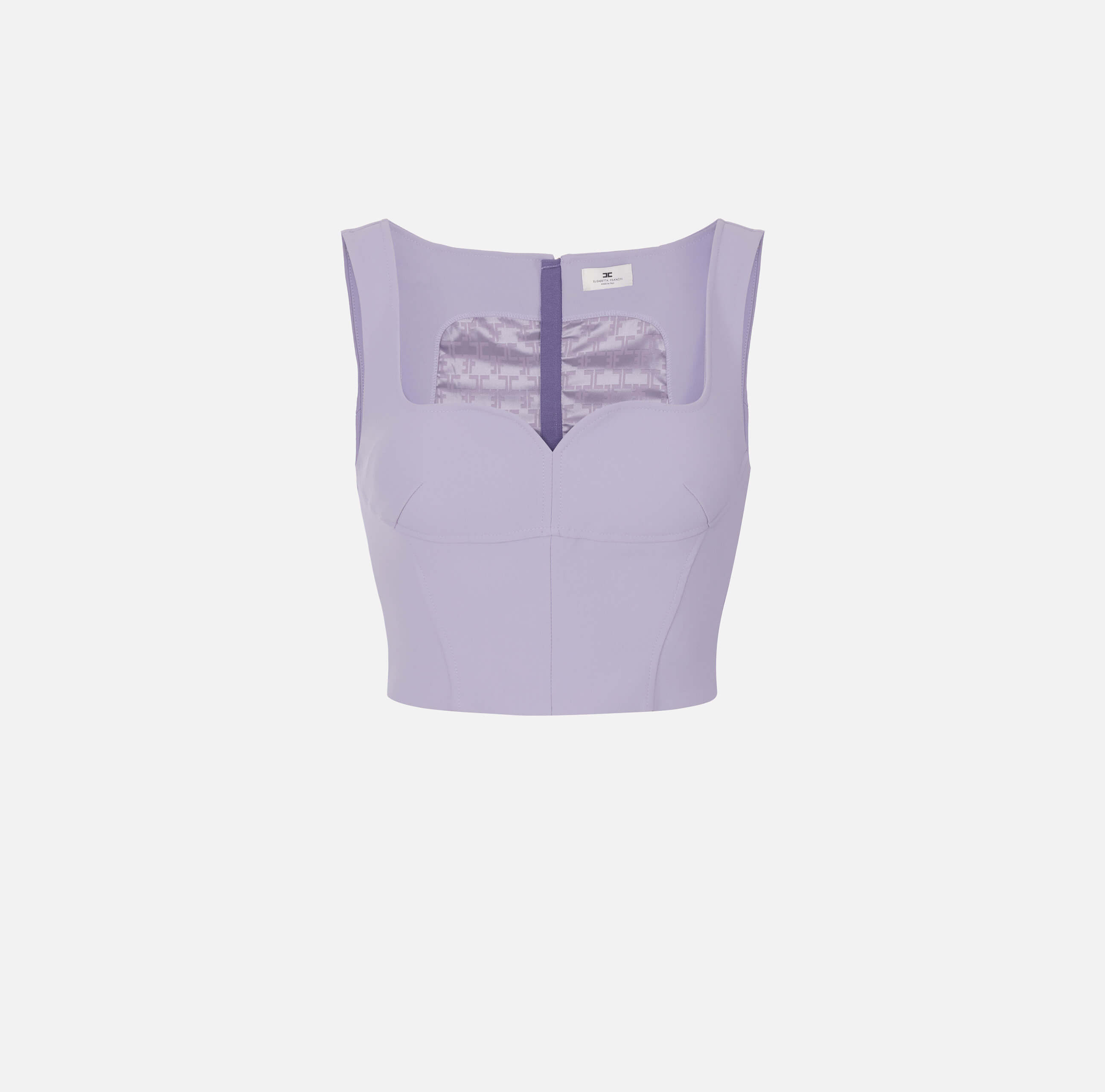 Top in double layer stretch crêpe fabric