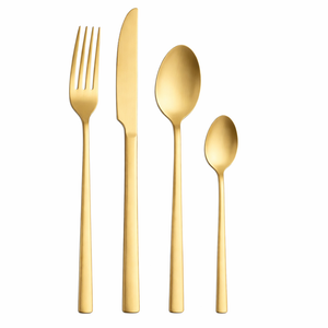 סט סכו״ם זהב 24 חלקים דגם LIMA GOLD – נירוסטה בגימור זהב יוקרתי לשולחן מעוצב
