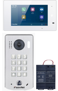 אינטרקום VISIONET WIFI KITCOM PLUG AND PLAY TOUCH SCREEN BUTTEN/7INCH WIFI/2 WIRES CONNECTION PN560791