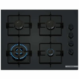 כיריים גז 4 להבות 60 ס"מ דגם POH6B6I30 בוש BOSCH זכוכית שחורה