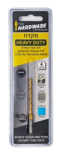 מקדח טיטניום 4 מ