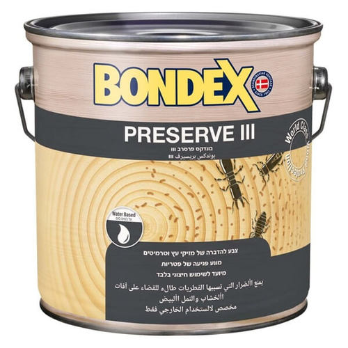 חומר שימור יסוד נגד מזיקי עץ וטרמיטים Bondex Preserve בונדקס | 0.75 ליטר