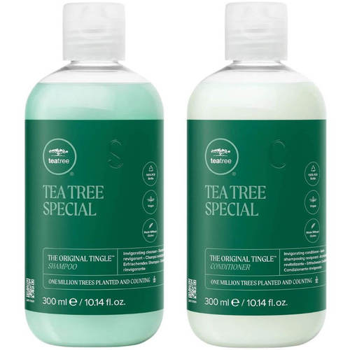 מארז שמפו ומרכך TEA TREE לשיער שומני פול מיטשל 300*2 מ