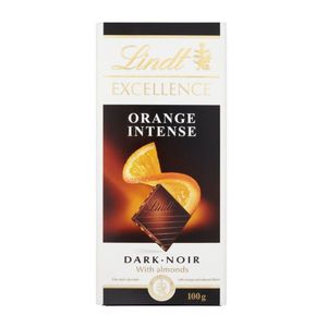 טבלת שוקולד מריר, תפוז ושקדים 100 גרם LINDT