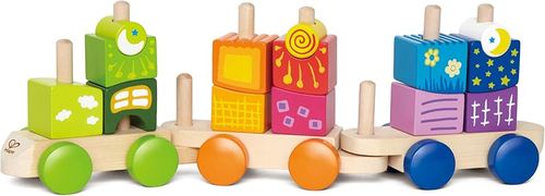 HAPE רכבת קוביות מעץ E0417