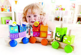 HAPE רכבת קוביות מעץ E0417