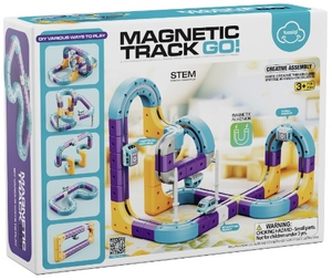 מסלול רכבת מגנטי Magnetic Track Go – ערכת STEM להרכבה עצמית 87 חלקים