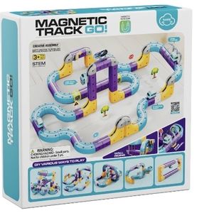 מסלול רכבת מגנטי Magnetic Track Go – ערכת STEM להרכבה עצמית 115 חלקים