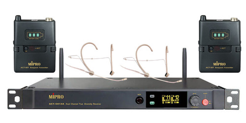 סט זוג מיקרופונים מדונה 5.8GHZ ידניים ACT-5812A