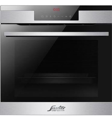 תנור בנוי פרמיום פירוליטי 77 ליטר CUISINE 7600IX שחור Sauter סאוטר