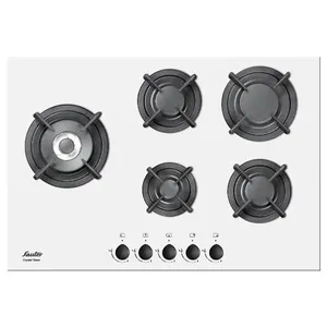 כיריים גז 75 ס"מ זכוכית לבנה Sauter SHG755W סאוטר