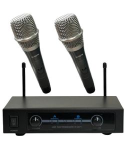 זוג מיקרופונים אלחוטיים ידניים 499.4+504.9MHz