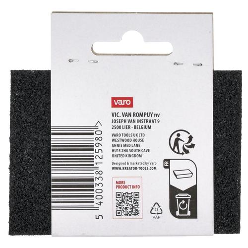 106 KRTH50201, בלוק שיוף/ספוג לטש G60, FOAM SANDING BLOCK G60, ברקוד 5400338125980