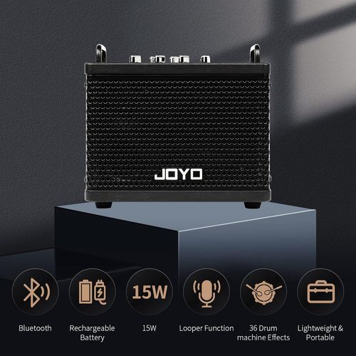 מגבר גיטרה דיגיטלי JOYO DC-15S - מגבר נטען 15 וואט עם 9 מודלי אמפ, בלוטות', לופר ומכונת תופים לחזרות והופעות