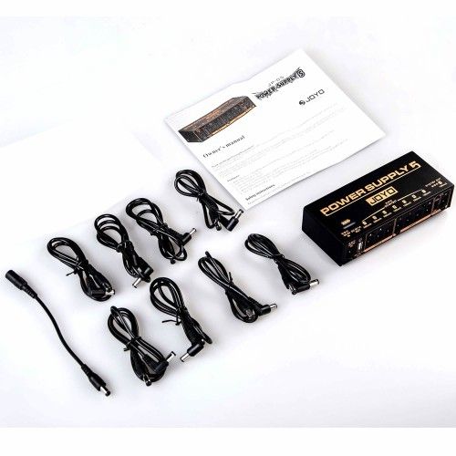ספק כוח נטען JOYO JP-05 לפדלים - 8 יציאות מבודדות עם סוללה 4400 אמפר ויציאת USB, מיועד לפדלבורד מקצועי עם חופש תנועה מוחלט