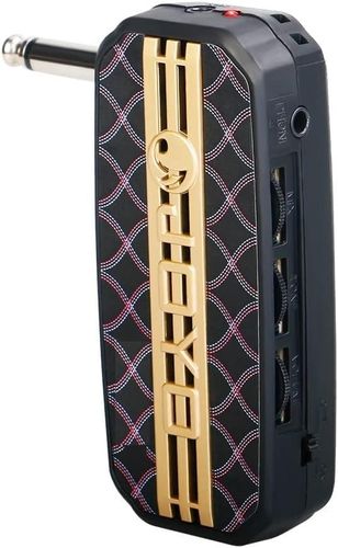 מגבר כיס מיני JOYO JA-03 Tube Drive - מגבר גיטרה קומפקטי בצבע שחור עם 3 כפתורי בקרה ויציאות אוזניות ו-MP3 לתרגול נוח