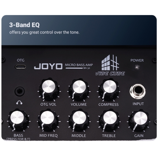 מגבר בס JOYO BA-30 VIBE CUBE 30W קומפקטי עם רמקול 4 אינץ' ורדיאטור פסיבי