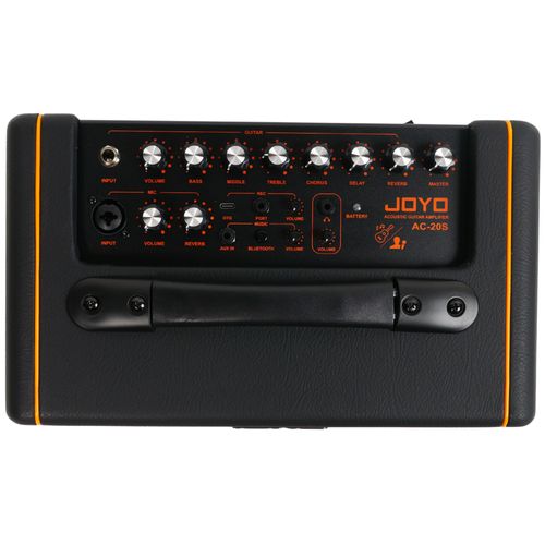 מגבר גיטרה אקוסטי JOYO JO-AC20S - מגבר נטען 20 וואט עם שני רמקולים וסוללת ליתיום מובנית לנגינה ניידת