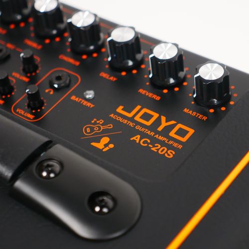 מגבר גיטרה אקוסטי JOYO JO-AC20S - מגבר נטען 20 וואט עם שני רמקולים וסוללת ליתיום מובנית לנגינה ניידת
