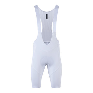 ביב רכיבה קצר לאופניים CLEAN BIB לבן אלסטי טכני ומנדף מאוד 