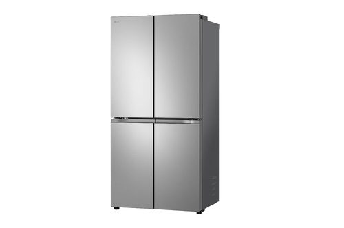 מקרר 4 דלתות של LG צבע נירוסטה מוברשת (Prime Silver) בנפח 530 ליטר עם דלת צרפתית דגם GR-B628BE רוחב – 83 ס