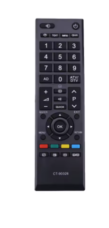 שלט רחוק תואם לטלוויזיות טושיבה TOSHIBA lcd/led דגם CT-90326