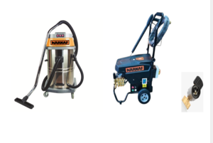 מכונת שטיפה 160BAR חד פאזי 2.2 KW מקצועית + שואב אבק יבש / רטוב 3 מנועים 4500 וואט BK1511.2