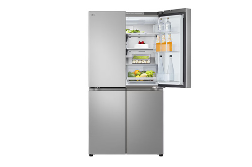 מקרר LG עם 4 דלתות בסגנון צרפתי בגימור כסף יוקרתי בנפח 665 ליטר דגם GR-728S רוחב – 91.4 