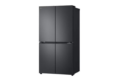 מקרר LG עם 4 דלתות בסגנון צרפתי בגימור פלדה שחורה יוקרתי בנפח 665 ליטר דגם GR-728B רוחב – 91.0 