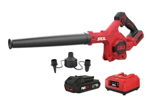 מפוח עלים נטען 20V רב תכליתי נטען Brushless אלקטרוני + מתנה סוללה 2.0Ah ומטען דגם VA1E3161CB SKIL