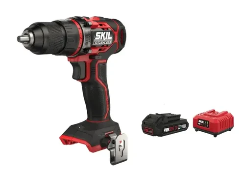 מקדחה מברגה נטענת SKIL 20V Brushless כולל סוללה ומטען, כלי עבודה חזק לקידוח והברגה