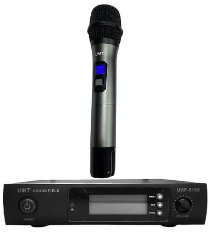 סט מיקרופון אלחוטי ידני UHF-5100