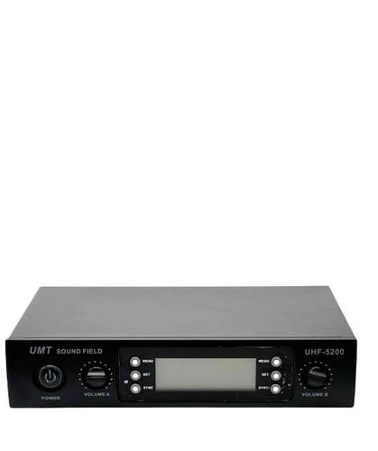 מקלט אלחוטי כפול רב תדר עם אוזניים ל RACK ואנטנות חיצוניות