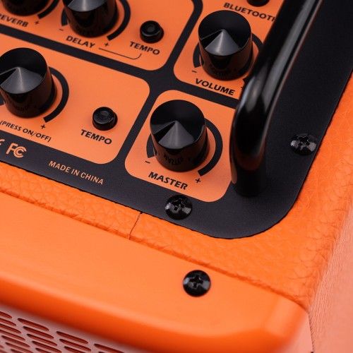 מגבר אקוסטי JOYO BSK-40 כתום - מגבר נטען 40 וואט עם בלוטות' ומכונת תופים לגיטרה אקוסטית והופעות חיות