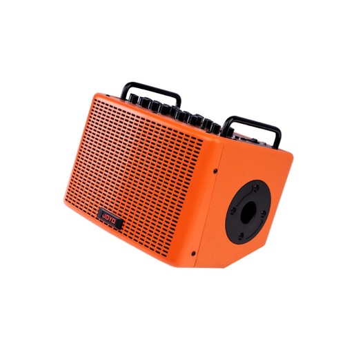 מגבר אקוסטי JOYO BSK-40 כתום - מגבר נטען 40 וואט עם בלוטות' ומכונת תופים לגיטרה אקוסטית והופעות חיות