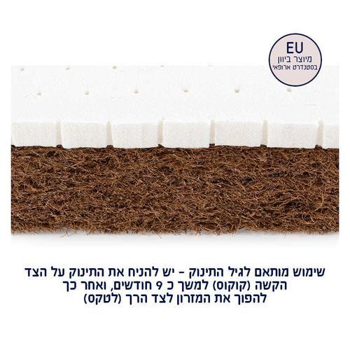 מזרן מיטת תינוק נושם דגם STELO עם שמירה על טמפ’ גוף סגל