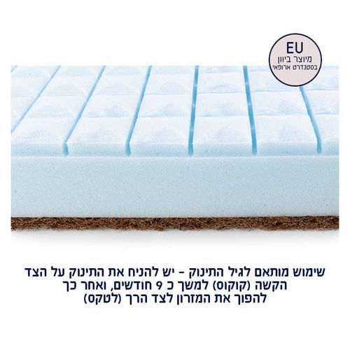 מזרן מיטת תינוק נושם דגם STAR סטאר עם שמירה על טמפ’ גוף סגל