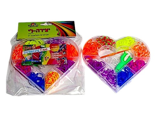 ערכת גומיות צבעוניות להכנת צמידים – 350 חלקים