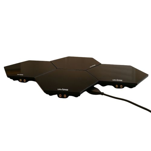 פלטת שבת מתחברת מזכוכית סט רביעייה UNIVERSE NRI-956X4 שחור